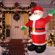 Aufblasbarer Weihnachtsmann beleuchtet, 250 cm, rot