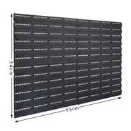 Hängeorganizer für Werkstatt ORDERBOX mit 28 Boxen und Werkzeughaltern , 64x2x38cm, rot/schwarz