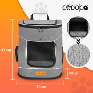Rucksack für Hunde und Katzen JOY, 31x30x41cm, grau