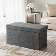 Hocker mit Stauraum und klappbarem Deckel EDMUND, 80x40x40cm, dunkelgrau