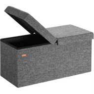 Hocker mit Stauraum und klappbarem Deckel EDMUND, 80x40x40cm, dunkelgrau