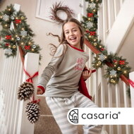 Weihnachtsgirlande ANDREA mit Beleuchtung, dekoriert, grün