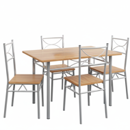 Essgruppe PAUL, 5-teilig, naturbraun