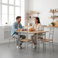 Essgruppe PAUL, 5-teilig, naturbraun