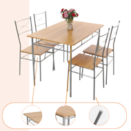 Essgruppe PAUL, 5-teilig, naturbraun