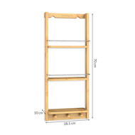 Hängeregal für das Badezimmer BAMBOO, 28,5x10x70cm, 3 Regalböden, braun