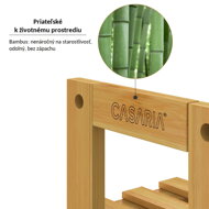 Bambus-Wandregal KAREN, 3 Ebenen, 60x15x54 cm, braun