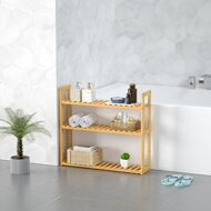 Bambus-Wandregal KAREN, 3 Ebenen, 60x15x54 cm, braun