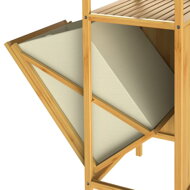Bambusregal mit Wäschekorb DORIS, 40x30x95 cm, braun/cremefarben