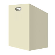 Bambusregal mit Wäschekorb DORIS, 40x30x95 cm, braun/cremefarben