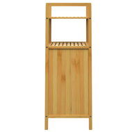 Bambusregal mit Wäschekorb DORIS, 40x30x95 cm, braun/cremefarben