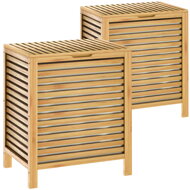 Bambus-Wäschekorb ISLA, 62l, naturbraun 