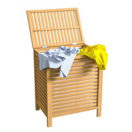 Bambus-Wäschekorb ISLA, 62l, naturbraun 