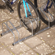 Fahrradständer BIKE, 84x32x27 cm, silber