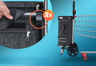 Einkaufstrolley EASY, 56 l, schwarz