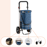 Einkaufstrolley EASY, 50 l, blau