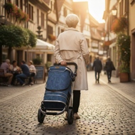 Einkaufstrolley EASY, 50 l, blau