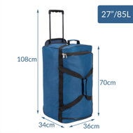 Reisetasche auf Rollen JOY 85 l, blau