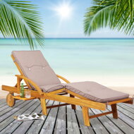 Liegeauflage TAMI SUN, 194x55x5 cm, beige meliert