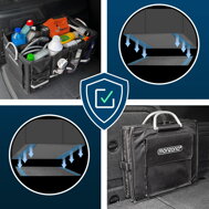 Auto-Kofferraum-Organizer LEROY, 63 l, 60x35x30 cm, schwarz