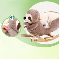 Schaukeltier Faultier Braun mit Sicherheitsgurt, braun