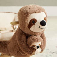 Schaukeltier Faultier Braun mit Sicherheitsgurt, braun