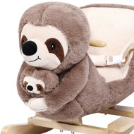 Schaukeltier Faultier Braun mit Sicherheitsgurt, braun