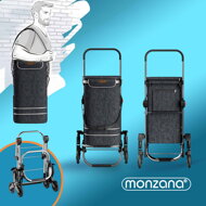 Einkaufstrolley COMFORT für Treppen, 38 l, schwarz