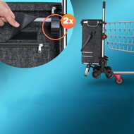 Einkaufstrolley COMFORT für Treppen, 38 l, schwarz