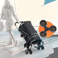 Einkaufstrolley COMFORT für Treppen, 38 l, schwarz