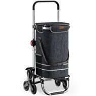 Einkaufstrolley COMFORT für Treppen, 38 l, schwarz