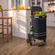 Einkaufstrolley COMFORT für Treppen, 50 l, schwarz