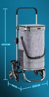 Treppensteiger-Einkaufstasche COMFORT,  grau