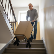 Treppensteiger-Einkaufstasche COMFORT, 50l, grau