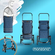 Einkaufstrolley COMFORT für Treppen, 38 l, blau