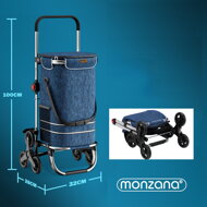 Einkaufstrolley COMFORT für Treppen, 38 l, blau