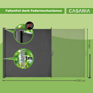 Seitenmarkise NOSARA für die Terrasse, 180x300 cm, anthrazit