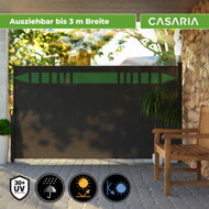 Seitenmarkise NOSARA für die Terrasse, 180x300 cm, anthrazit