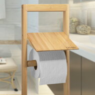 Bambus WC-Bürsten- und Papierhalter, 24,5x20x83 cm, braun