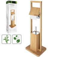 Bambus WC-Bürsten- und Papierhalter, 24,5x20x83 cm, braun