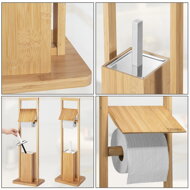 Bambus WC-Bürsten- und Papierhalter, 24,5x20x83 cm, braun
