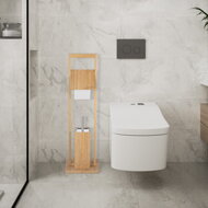 Bambus WC-Bürsten- und Papierhalter, 24,5x20x83 cm, braun