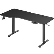 Höhenverstellbarer Schreibtisch, schwarz