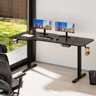Höhenverstellbarer Schreibtisch, schwarz