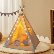 Kinder-Tipi-Zelt JULIA, 120x120x160cm, beige/rosa