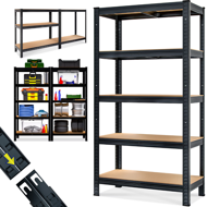Hochlastregal HEAVY, max. 875 kg, 90x40x180 cm, schwarz