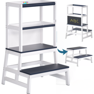 Lernturm PLAY, Kiefernholz, 93x56x49, weiß/anthrazit