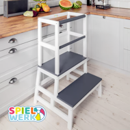 Lernturm PLAY, Kiefernholz, 93x56x49, weiß/anthrazit