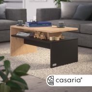 Couchtisch SACRAMENTO, 50x47x95 cm, braun/grau
