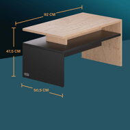 Couchtisch SACRAMENTO, braun/grau